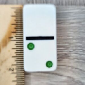 Blank 2 Replacement Dominoes Large Dot Shiny Color 2 X 1 X 5/8th